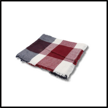 Cargar imagen en el visor de la galería, Bufanda de cashmere con tacto de lana de angora y diseño tartán
 - Ozerty