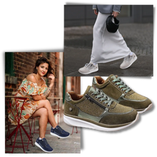 Cargar imagen en el visor de la galería, Zapatillas con cuña y cristales strass
 - Ozerty